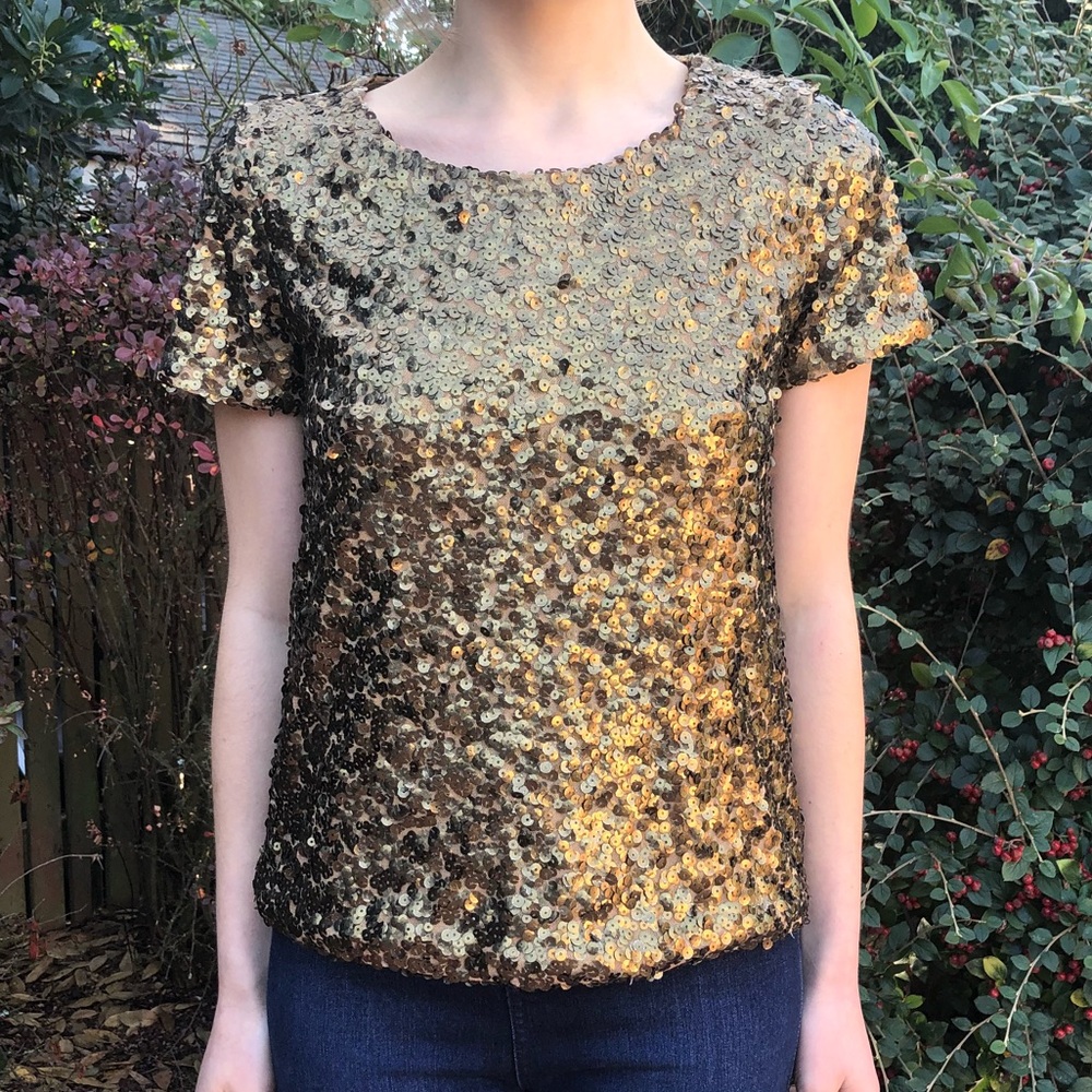Gold Sequin H&M Top
